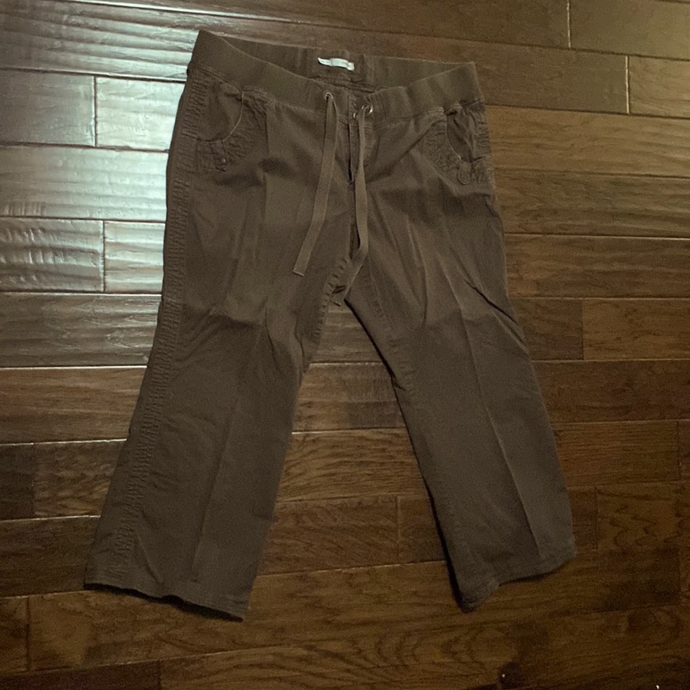 Maurices brown casual pants, stretchy waist, size 22 reg